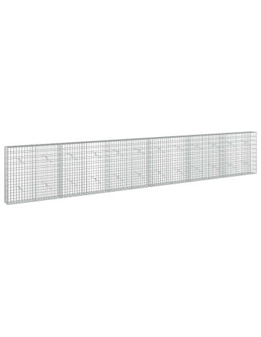 Gabione con Filo da 5 mm e Rete da 5x10 cm 600x20x100 cm