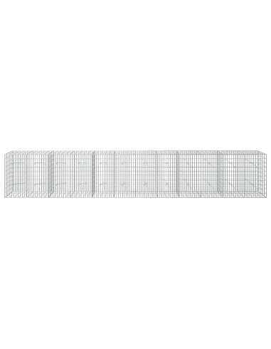 Gabione con Filo da 5 mm e Rete da 5x10 cm 600x20x100 cm