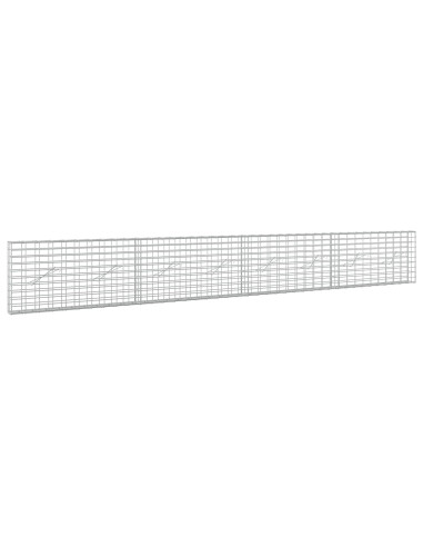 Gabione con Filo da 5 mm e Rete da 5x10 cm 400x10x50 cm