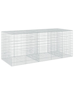 Gabione con Filo da 5 mm e Rete da 5x10 cm 250x100x100 cm 2