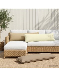 Cuscino con cuscino HOUTEN 2 pz Crema Poliestere