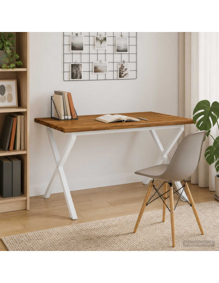 Tavolo da pranzo con bordo vivo 140 x 80 x 75 cm Naturale