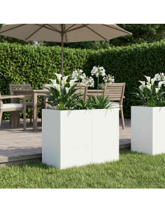 Vaso da giardino Bianco 80 x 40 x 60 cm