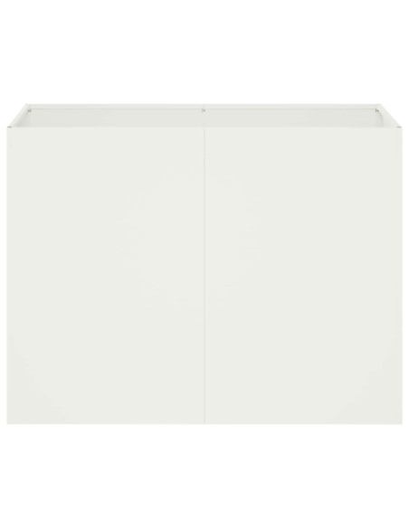Vaso da giardino Bianco 80 x 40 x 60 cm