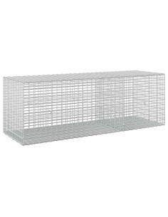 Gabione con filo da 3,5 mm e rete da 5x2,5 cm 150x50x50 cm 2