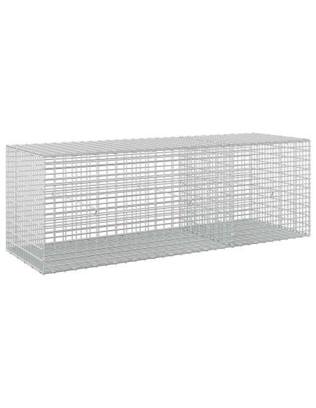 Gabione con filo da 3,5 mm e rete da 5x2,5 cm 150x50x50 cm