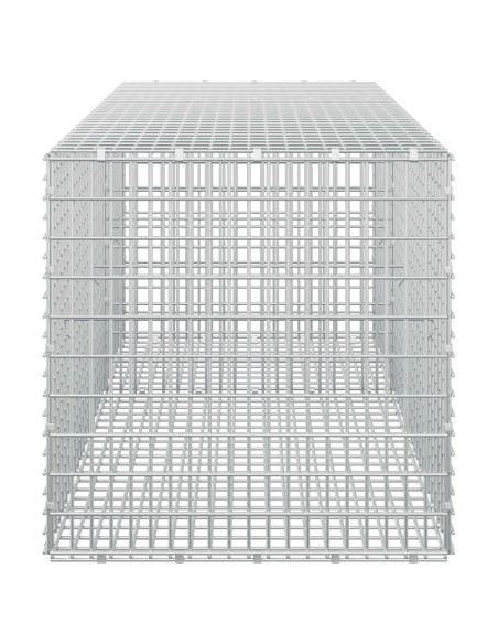 Gabione con filo da 3,5 mm e rete da 5x2,5 cm 150x50x50 cm
