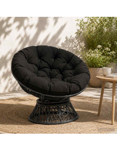 Cuscino per Sedia Appesa VIANEN 100% Poliestere Nero