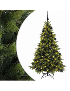 Albero di Natale artificiale con palline 180 cm 300 LED 2