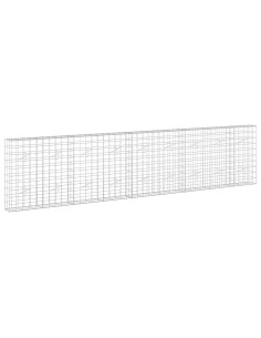 Gabione con filo da 5 mm e rete 10x10 cm 450x20x100 cm 2