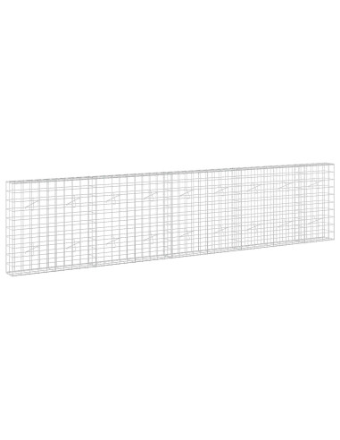 Gabione con filo da 5 mm e rete 10x10 cm 450x20x100 cm