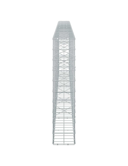 Gabione con filo da 5 mm e rete 10x10 cm 450x20x100 cm