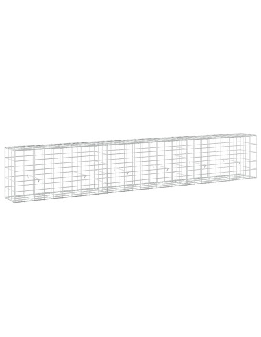 Gabione con filo da 5 mm e rete 10x10 cm 300x30x50 cm