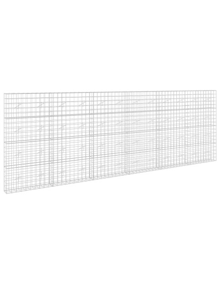 Gabione con filo da 5 mm e rete 10x10 cm 600x20x200 cm