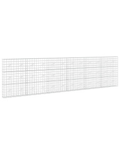Gabione con filo da 5 mm e rete 10x10 cm 600x20x150 cm 2