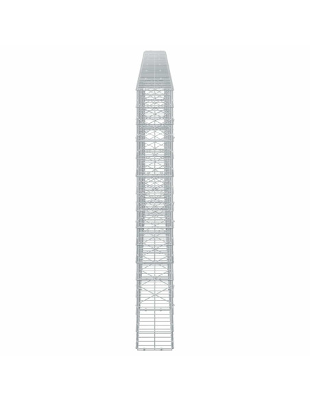 Gabione con filo da 5 mm e rete 10x10 cm 600x20x150 cm