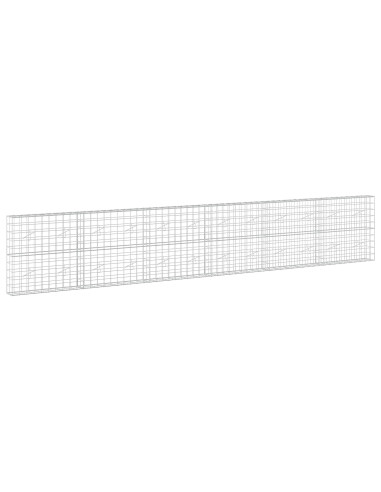 Gabione con filo da 5 mm e rete 10x10 cm 600x20x100 cm
