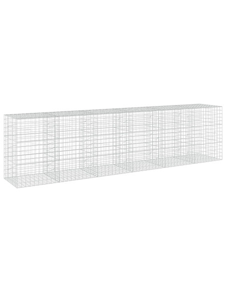 Gabione con filo da 5 mm e rete 10x10 cm 600x100x150 cm