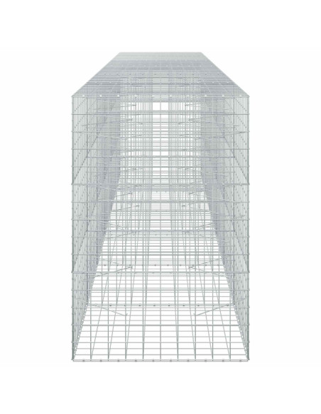 Gabione con filo da 5 mm e rete 10x10 cm 600x100x150 cm