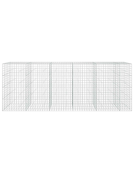Gabione con filo da 5 mm e rete 10x10 cm 550x50x200 cm