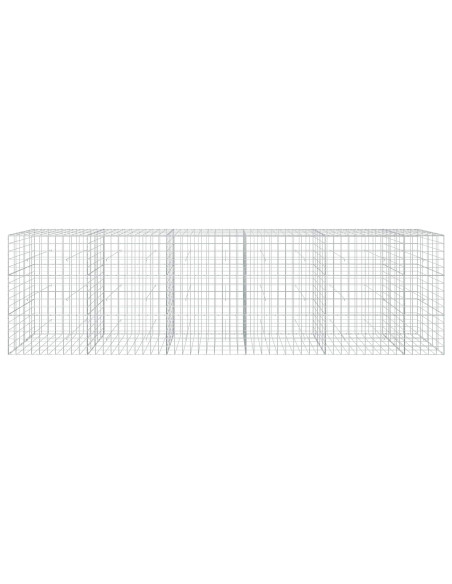Gabione con filo da 5 mm e rete 10x10 cm 550x50x150 cm