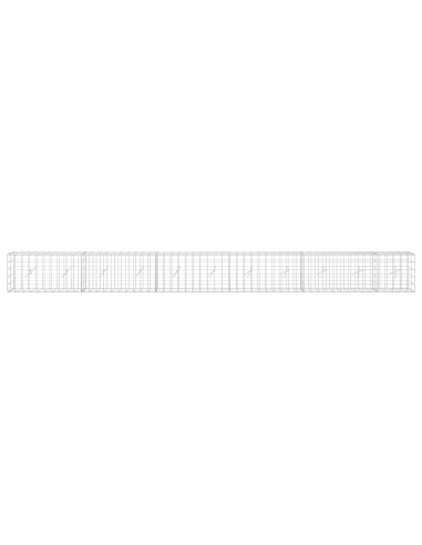 Gabione con filo da 5 mm e rete 10x10 cm 550x20x50 cm