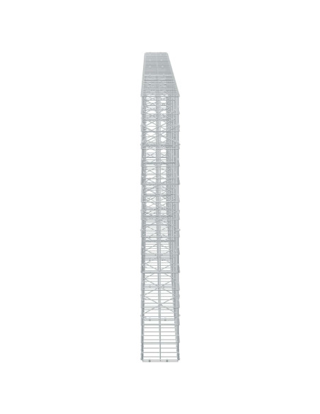 Gabione con filo da 5 mm e rete 10x10 cm 550x20x150 cm