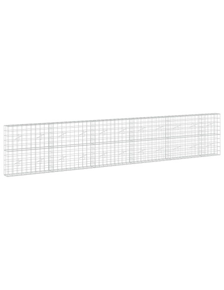 Gabione con filo da 5 mm e rete 10x10 cm 550x20x100 cm