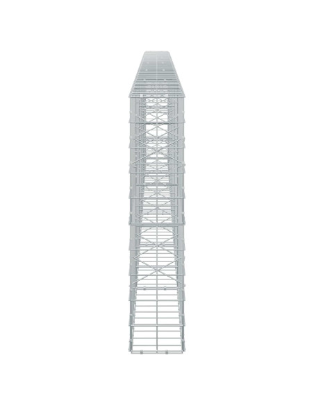 Gabione con filo da 5 mm e rete 10x10 cm 550x20x100 cm