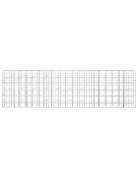 Gabione con filo da 5 mm e rete 10x10 cm 550x10x150 cm