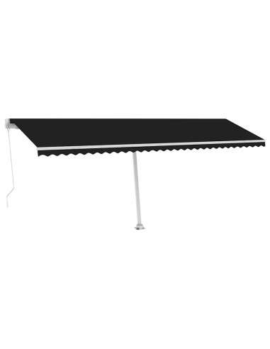 Tenda da Sole Retrattile Manuale con LED 600x300 cm Antracite