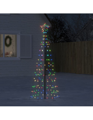 Albero di Natale a LED con Punte 220 LED Colorato 180 cm