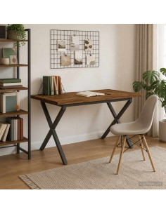 120 x 80 x 75 cm Legno di Acacia Massello Naturale e Caffè