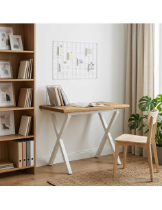 90 x 55 x 75 cm Legno di Acacia Massello Bianco Rettangolare
