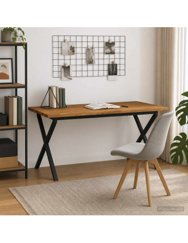Tavolo da pranzo con bordo vivo 160 x 80 x 75 cm Naturale
