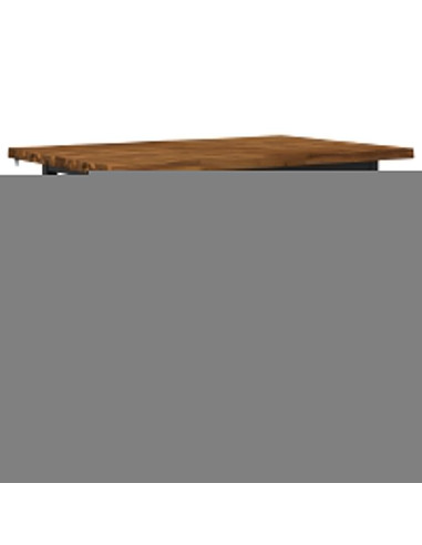 120 x 80 x 75 cm Legno di Acacia Massello Naturale e Nero
