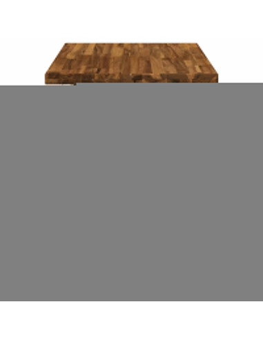 90 x 55 x 75 cm Legno di Acacia Massello Naturale e Bianco