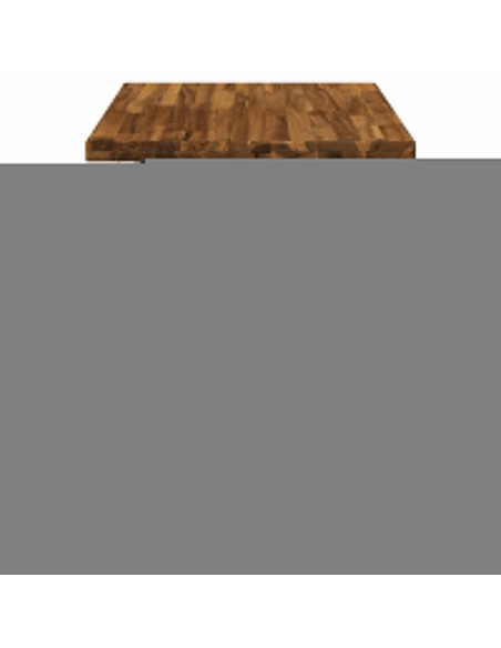 90 x 55 x 75 cm Legno di Acacia Massello Naturale e Bianco