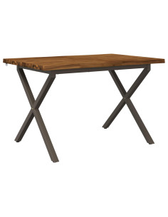 90 x 55 x 75 cm Legno di Acacia Massello Naturale e Caffè 2