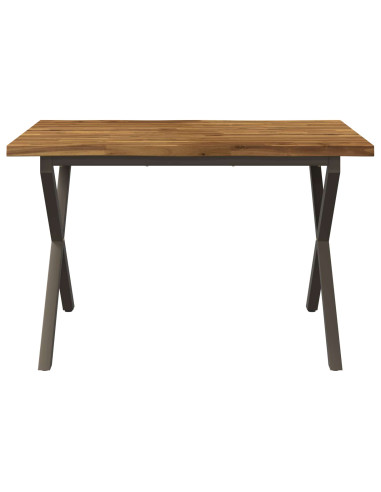 90 x 55 x 75 cm Legno di Acacia Massello Naturale e Caffè