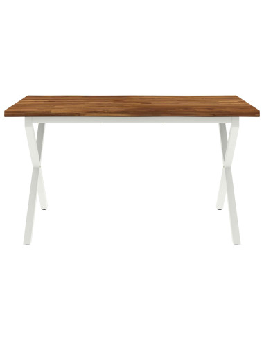 Tavolo da pranzo con bordo vivo 140 x 70 x 75 cm Naturale