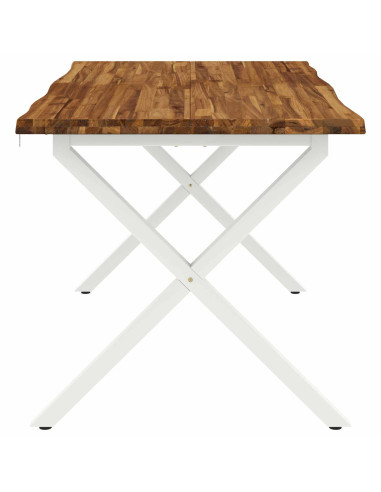 Tavolo da pranzo con bordo vivo 140 x 70 x 75 cm Naturale