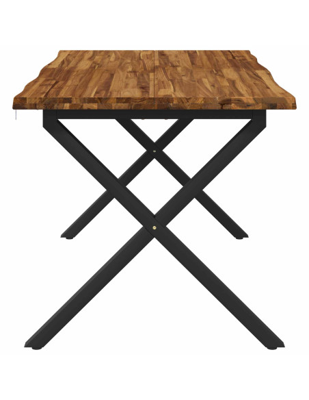 Tavolo da pranzo con bordo vivo 140 x 70 x 75 cm Naturale