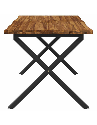 Tavolo da pranzo con bordo vivo 140 x 70 x 75 cm Naturale