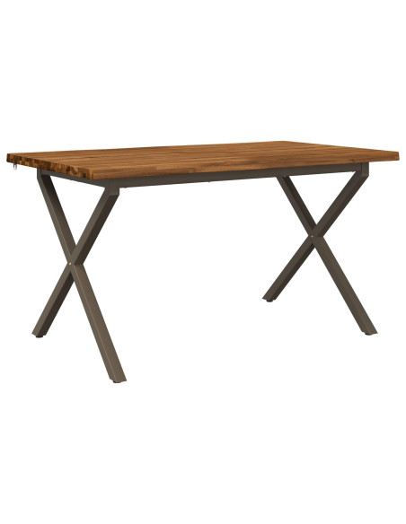 Tavolo da pranzo con bordo vivo 140 x 80 x 75 cm Naturale