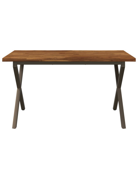 Tavolo da pranzo con bordo vivo 140 x 80 x 75 cm Naturale