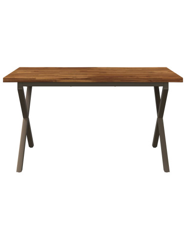 Tavolo da pranzo con bordo vivo 140 x 80 x 75 cm Naturale