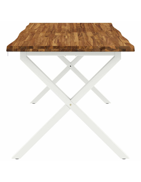 Tavolo da pranzo con bordo vivo 160 x 80 x 75 cm Naturale
