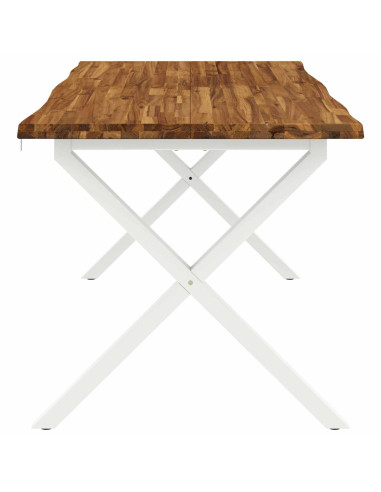 Tavolo da pranzo con bordo vivo 160 x 90 x 75 cm Naturale