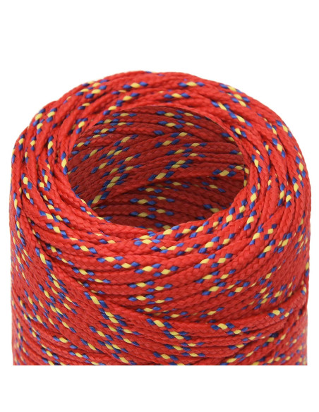 Corda multiuso 2 mm 25 m Rosso PP 27 kg Carico massimo